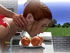 Karthik fucks Riley in his dream with blowjob and foot job.