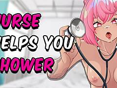 ASMR Nurse Cleans Your Cock in a Steamy Shower Roleplay Session