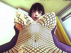 Boruto Naruto Hentai 3D: Himawari & Hinata's CUNNILINGUS SQUIRTING in Japanese Manga Porn