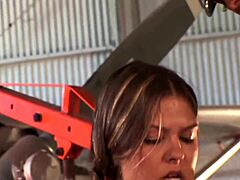 Two Amazing Lesbian Pals Play Wild with Strapon in Warehouse Fun