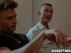 Hey, caught stepbrother's boyfriend in raw gay action