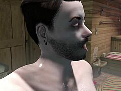 3D animated porn with a group sex scene and lesbian action