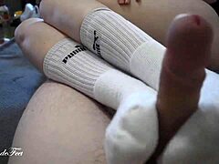Sexy Footjob In Long Socks Miley Grey