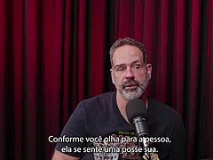 Wow, check this Brazilian anal casting with Reco Romanello and wild crowd action!