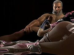 3d cute cosplay girl in sexy lingerie enjoys session