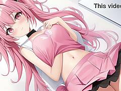 Ai anime girl in intriguing hentai scene