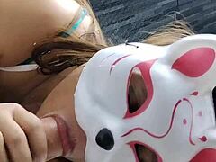 Busty Asian girlfriend gives immersive POV blowjob experience