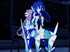 i love watching tsubasa, kanade, and maria in that intense futanari sex scene from symphogear hentai