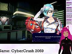 Vtuber Lewdneko Plays Cybercrush 2069 Part 1 With Big Tits 😘