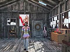 fallout 4 sexy at home with cute brunette