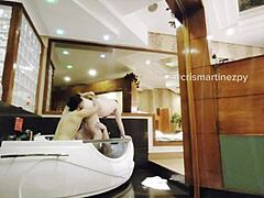 trio of gay twinks in costumes on desk