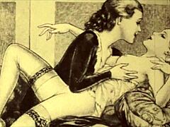 Exploring vintage erotic illustrations with sensual retro charm