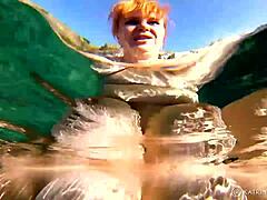 BBW Woman with Natural Features Enjoys Public Nudity in Relaxed Setting