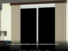 Cheating wife takes first huge BBC while cuckold husband watches in intense hentai gameplay