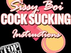 I Can't Get Enough of Giving Sissy Boi Cock Sucking Tips in This Wild Session