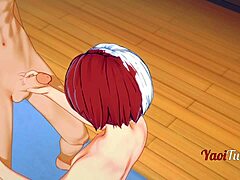 Boku No Hero Yaoi: Todoroki Shoto Sucks Bakugou Katsuki Hard