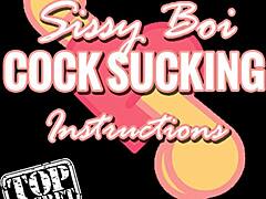 How a sissy boy gives a blowjob