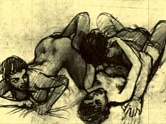 i’m obsessed with these old-school erotic sketches from way back
