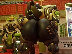 What’s up with this wild 3D Overwatch Orisa compilation?