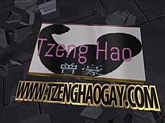 Hey, check this cute Asian twink! Showering and cumming with muscles on display 💦.