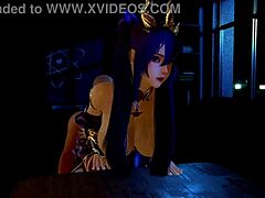 Zi Yan rides big cock hard!