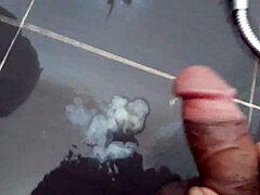 Gay Vietnamese guy bathroom mein jerk off karta hai