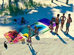 Blonde Teen Wife and Stepmother in Wild Cartoon Action Scene