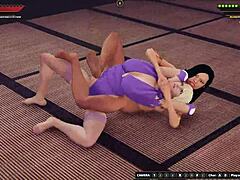 aurora battles terra in wild naked 3d fight