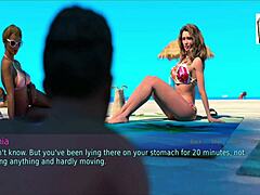 Blonde Teen Wife and Stepmother in Wild Cartoon Action Scene