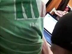 good friend kneels to worship my cock real nice