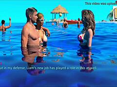 Blonde Teen Wife and Stepmother in Wild Cartoon Action Scene