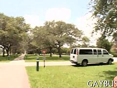 Two gay men having sex