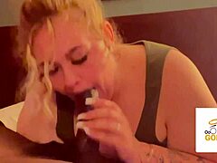 My step sister tries deepthroating my big black cock, let’s see! 😏