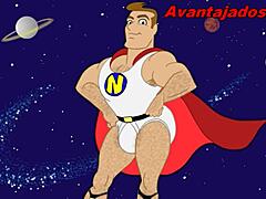 Bold Gay Hero With Giant Ass In Intense Action