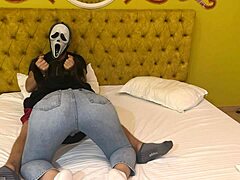 Ghostface scores a wild halloween blowjob deal