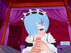 Male Takes POV In Re Zero Rem 3D Hentai Game