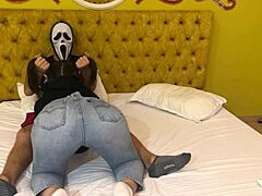 Ghostface scores a wild halloween blowjob deal