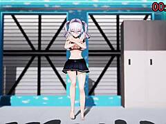 is kashima's part-time job a blowjob contest with cowgirl and squirting?