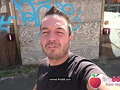 Cute German teen Jessii Van Riva gets drilled in stairwell POV