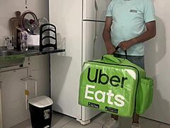 Delivery Guy Gets Paid in Juicy Tight Pussy Action