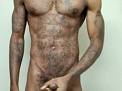 Short Video of Nice Ebony Cumshot with Monster Cock.