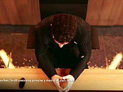 Big tits and PC gameplay in erotic anime story