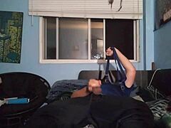 Masturbating With A Chastity Cage