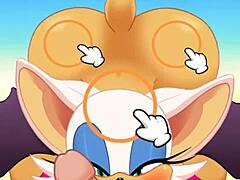 Rouge performs oral and anal in game