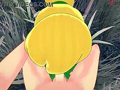 Tinker Bell All Grown Up Gets Nailed in Forest While Fairy Watches