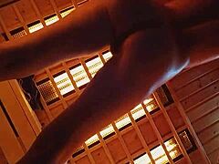 Risky flashing and masturbation at public spa