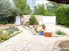 Beautiful Latina Liz has hot sex with her gardener