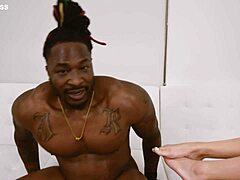 Interracial couple dives into wild porn games. Blonde gets wrecked by massive black cock.