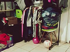 Curvy Mexican BBW Gordita Caught Cleaning Room on Hidden Cam