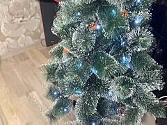 Step Sister Reveals Christmas Costume and Offers Her Holes as Gift